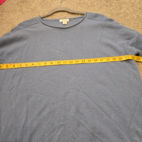 Sundance 100% Cashmere Ribbed Sweater Blue Tunic Len Petite XL PXL Luxe Luxury - Picture 8 of 10